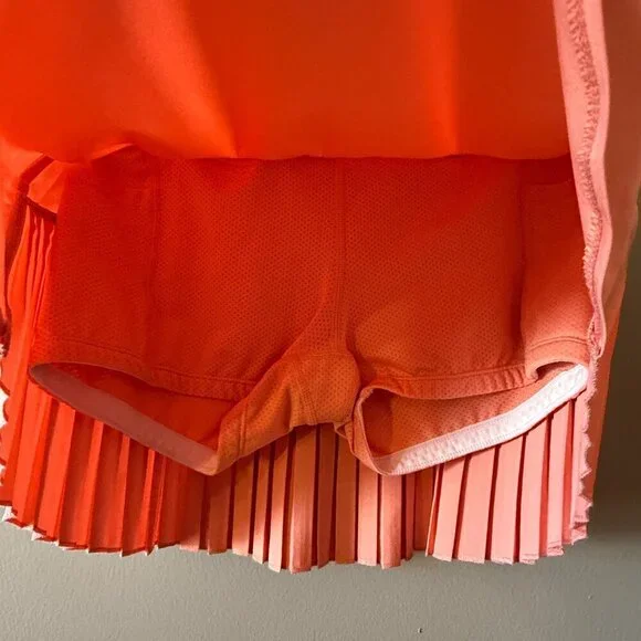 Women's XS Baleaf Pleated Athletic Skirt/Skort in Peach Pleated High Waist - Picture 4 of 8